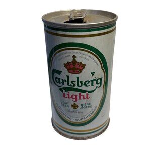Vintage Carlsberg Light Beer 341ml Aluminum Can With Pull Tab Lid